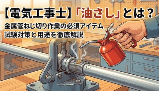 【電気工事士】「油さし」とは？金属管のねじ切り作業での用途と試験対策を徹底解説