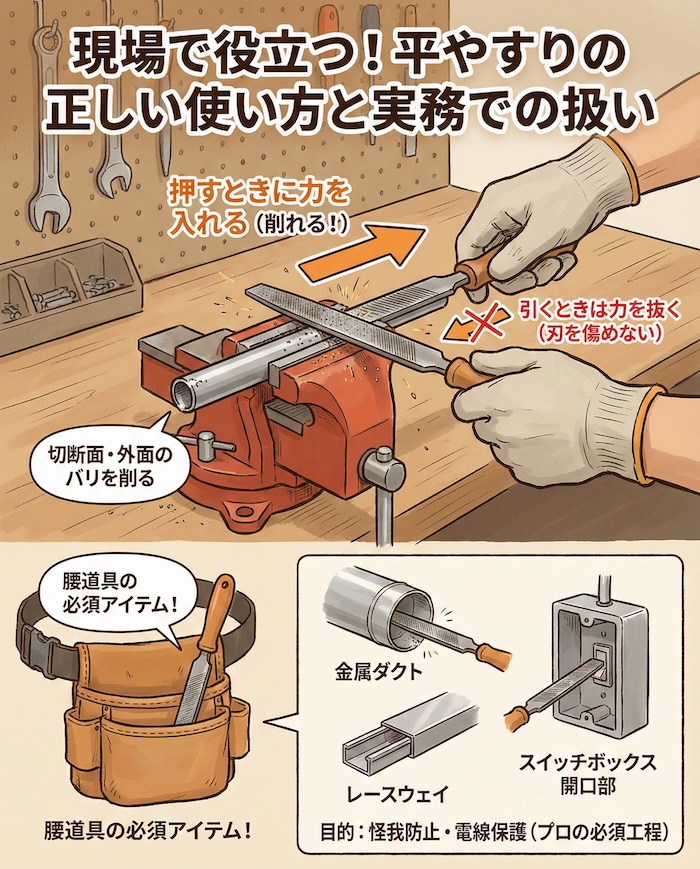 ４．現場で役立つ平やすりの正しい使い方と実務での扱い