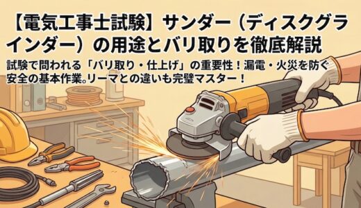 【電気工事士試験】「サンダー（ディスクグラインダー）」の用途とバリ取りを徹底解説