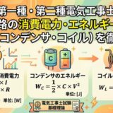 【電気工事士】直流回路の消費電力・エネルギーの計算方法（コンデンサ・コイル）を徹底解説