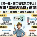 【電気工事士】電気に関する基礎理論「電線の抵抗」を徹底解説！長さ・断面積・温度との関係