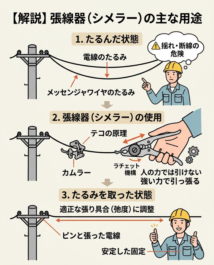 2. 主な用途は「たるみを取る」こと