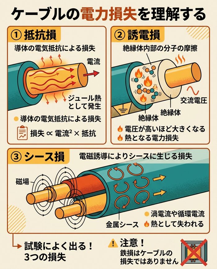 ケーブルの電力損失