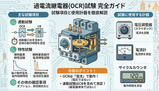 過電流継電器（OCR）の試験項目と使用計器を徹底解説