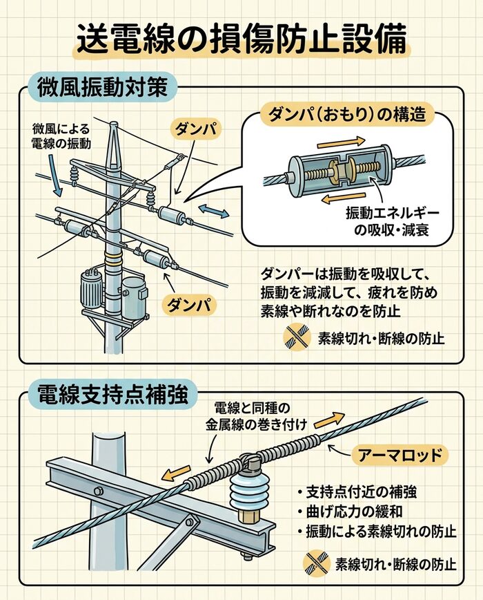 送電線の損傷防止設備
