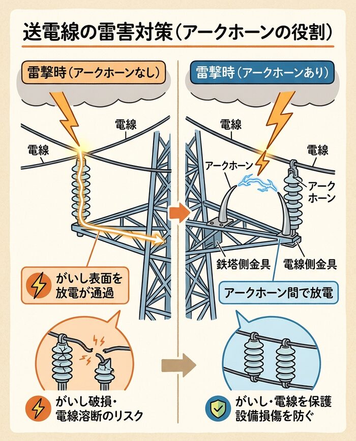 送電線の雷害対策設備