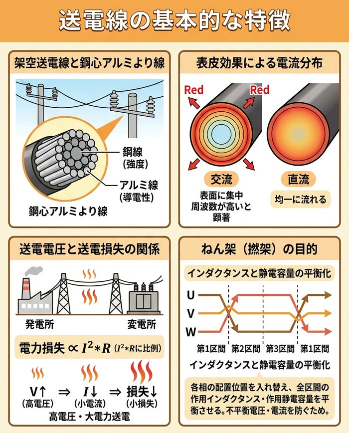 送電線の基本的な特徴