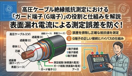 高圧ケーブル絶縁抵抗測定時のガード端子使用の目的と仕組みを徹底解説