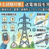 送電施設を完全攻略！送電線の特徴・中性点接地方式・雷害・損傷防止・ケーブル電力損失を徹底解説