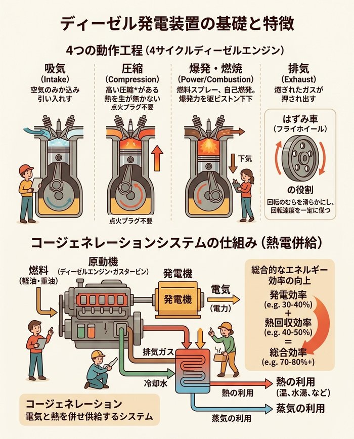 発電設備の基礎:ディーゼル発電装置とは